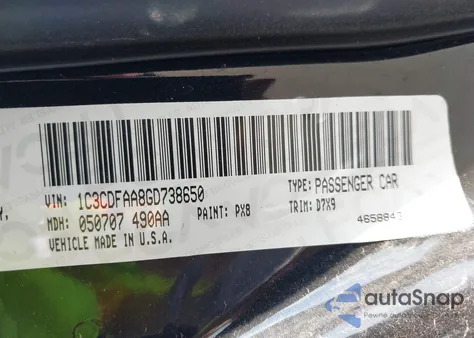 2016 Dodge Dart Se z USA, uszkodzony, nr VIN 1C3CDFAA8GD738650